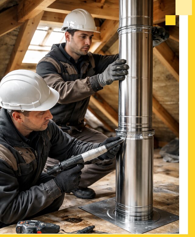 Монтаж дымоходов для каминов в Красноярске с гарантией качества