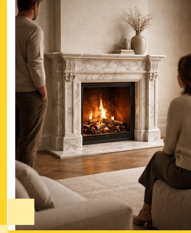 Мраморные камины под ключ в Красноярске от 254000 р. | ЭриданКрс