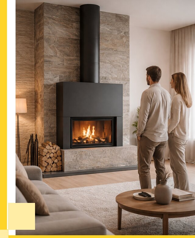 Закрытые камины под ключ в Красноярске от 121920 р., ЭриданКрс