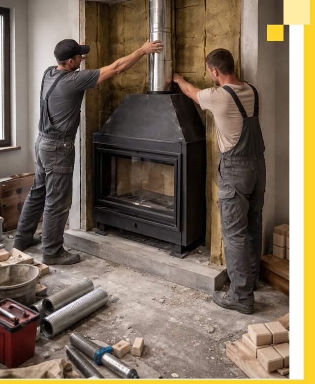 Изготовление и монтаж закрытых каминов в Красноярске под ключ