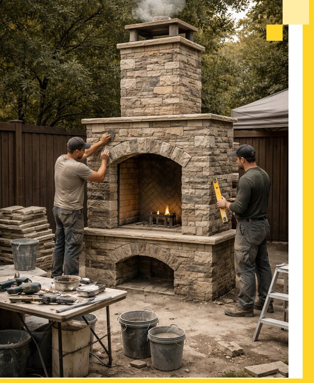 Проектирование и установка уличных каминов в Красноярске