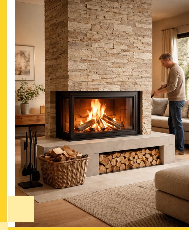 Дровяной камин под ключ в Красноярске от 203200 р. | ЭриданКрс