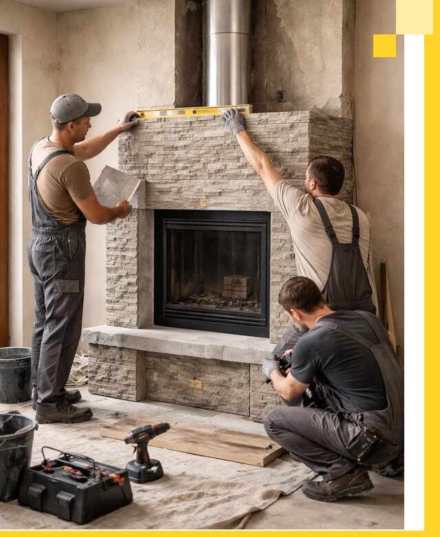 Профессиональный монтаж каминов под ключ в Красноярске для дома