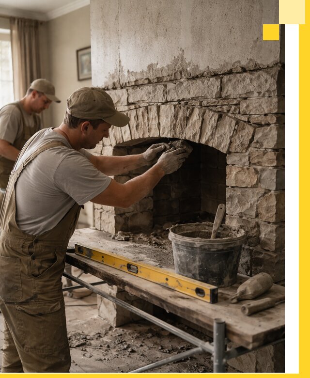 Изготовление каминов под ключ в Красноярске, монтаж и отделка