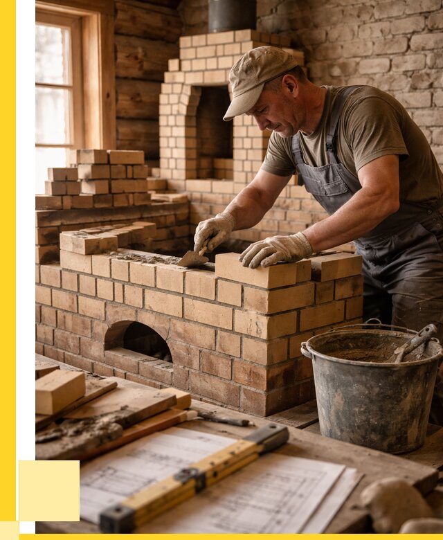 Кладка печей из кирпича в Красноярске цены от 30480 р. - ЭриданКрс