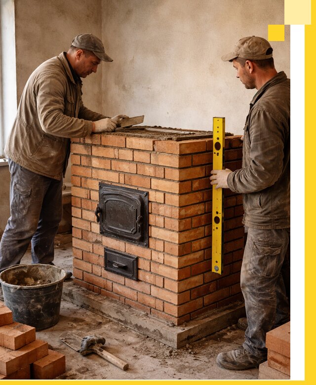 Отопительные печи под ключ в Красноярске, установка и сборка