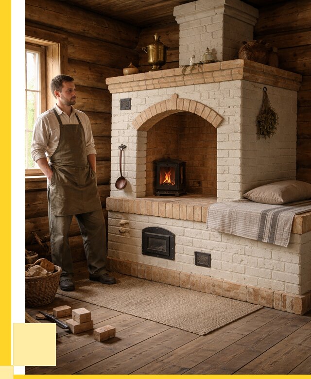 Русские печи с лежанкой под ключ в Красноярске от 152400 р. ЭриданКрс