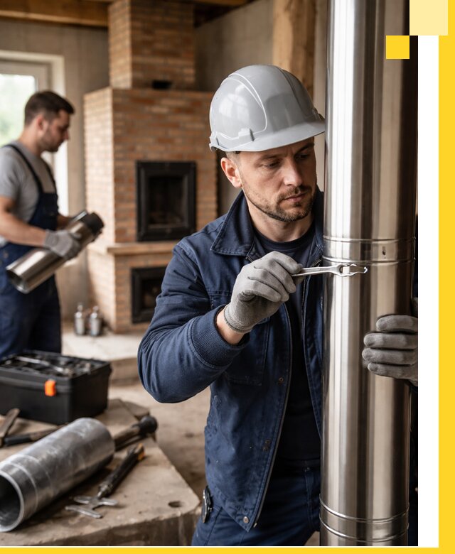 Профессиональный монтаж дымоходов для печей в Красноярске