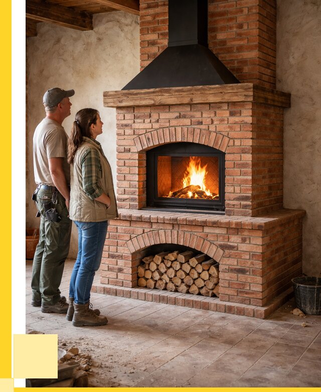 Печи камины из кирпича в Красноярске от 121920 р. | ЭриданКрс