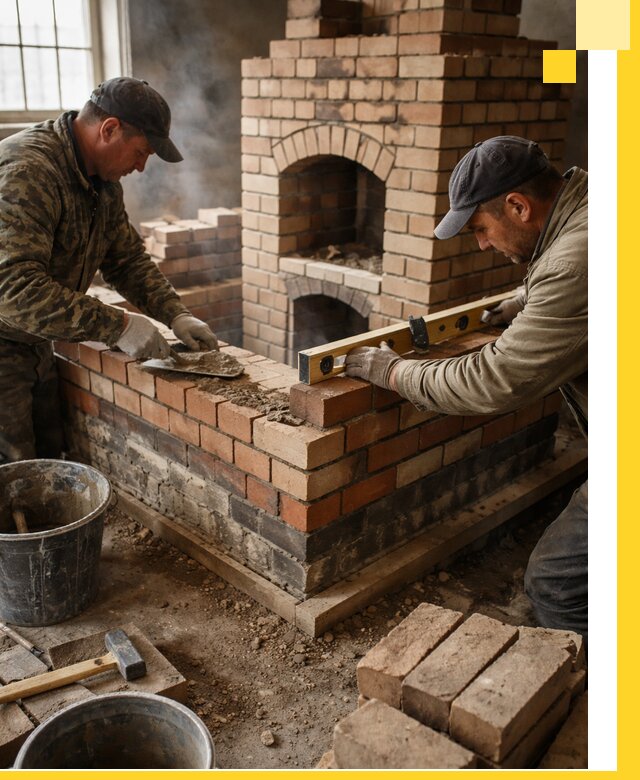 Изготовление и монтаж печей и каминов из кирпича в Красноярске