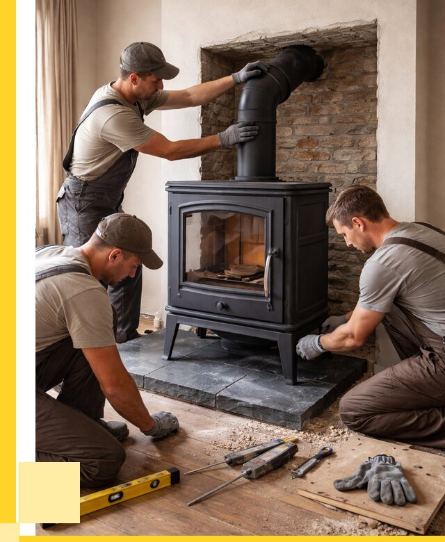 Монтаж печи камина в частном доме в Красноярске от 25400 р. | ЭриданКрс