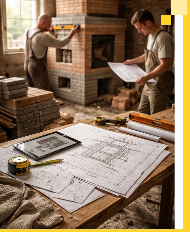 Проекты печей и каминов с индивидуальным дизайном в Красноярске