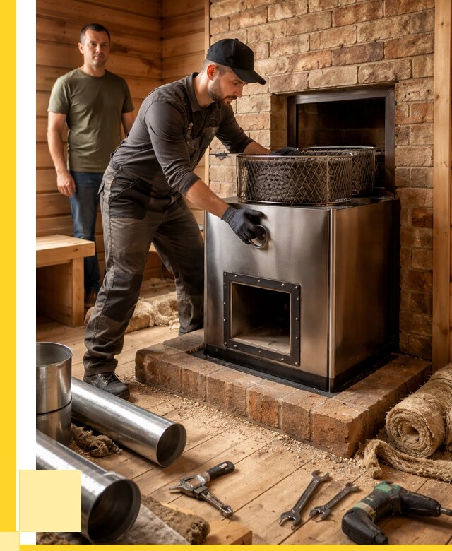 Монтаж банных печей под ключ в Красноярске от 18288 р., ЭриданКрс