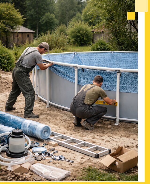 Установка и монтаж каркасных бассейнов в Красноярске под ключ