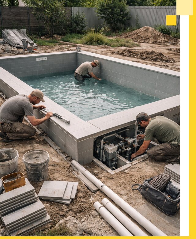 Строительство и монтаж бассейнов для дачи под ключ в Красноярске