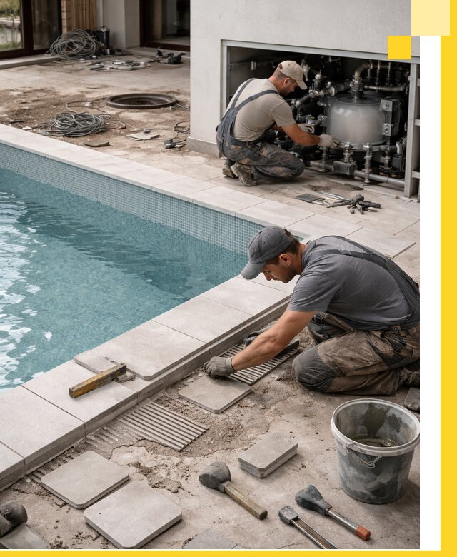 Строительство и монтаж бассейнов в коттедже в Красноярске