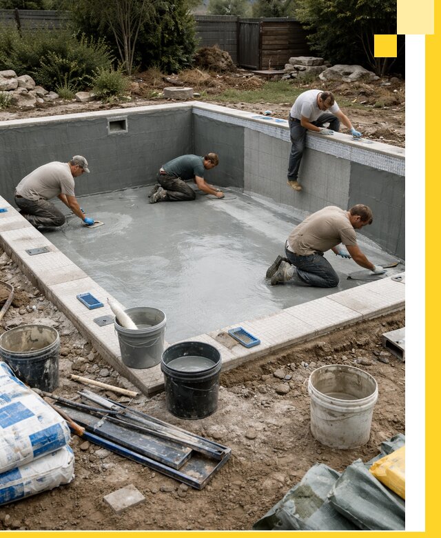 Изготовление и монтаж чаши бассейна под ключ в Красноярске