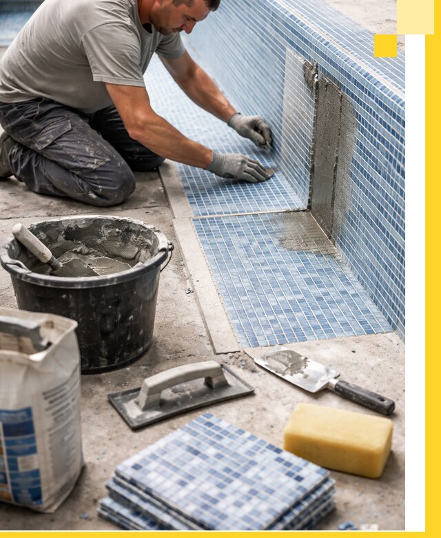 Укладка и ремонт мозаики для бассейнов под ключ в Красноярске