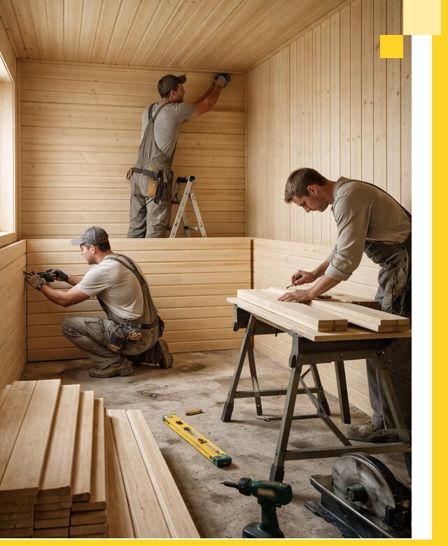 Обшивка саун в Красноярске из натуральной древесины под ключ