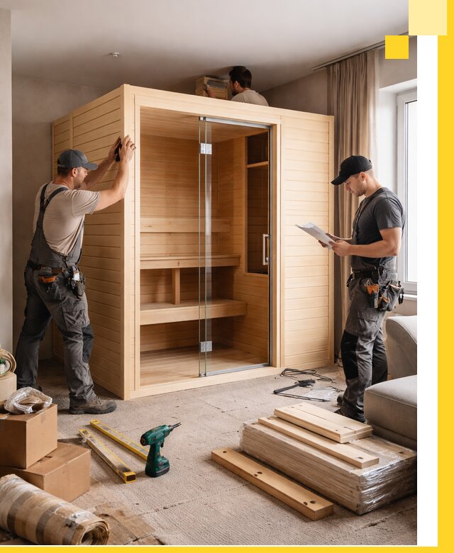 Установка и благоустройство саун в квартире в Красноярске