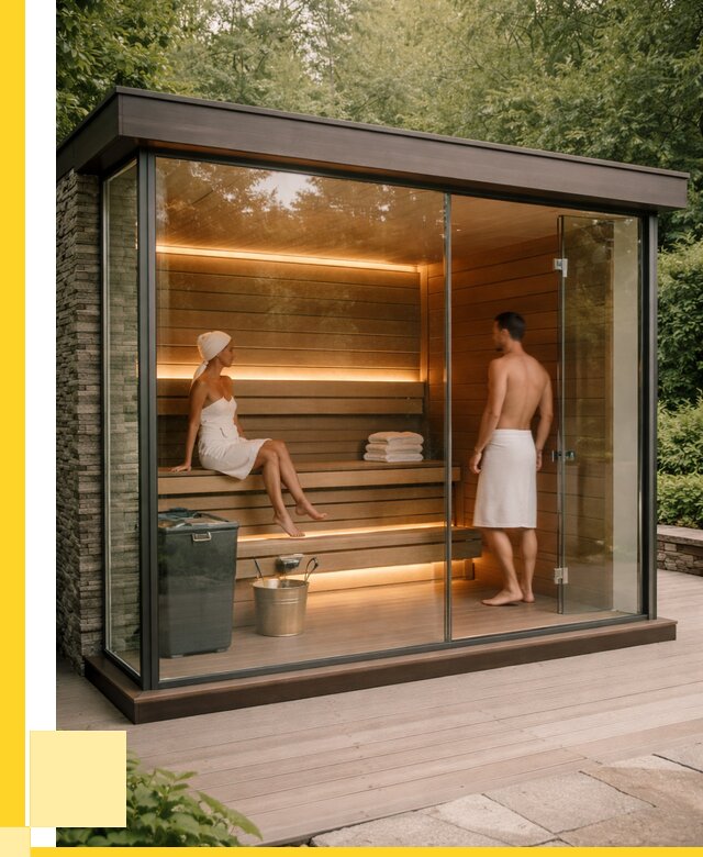 Сауна стеклянная и двери для сауны в Красноярске от 254000 р. | ЭриданКрс