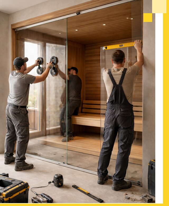 Производство и монтаж стеклянных саун под ключ в Красноярске