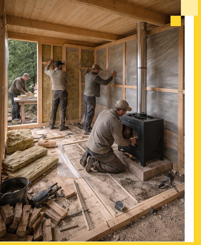 Профессиональный монтаж бань под ключ в Красноярске для дома