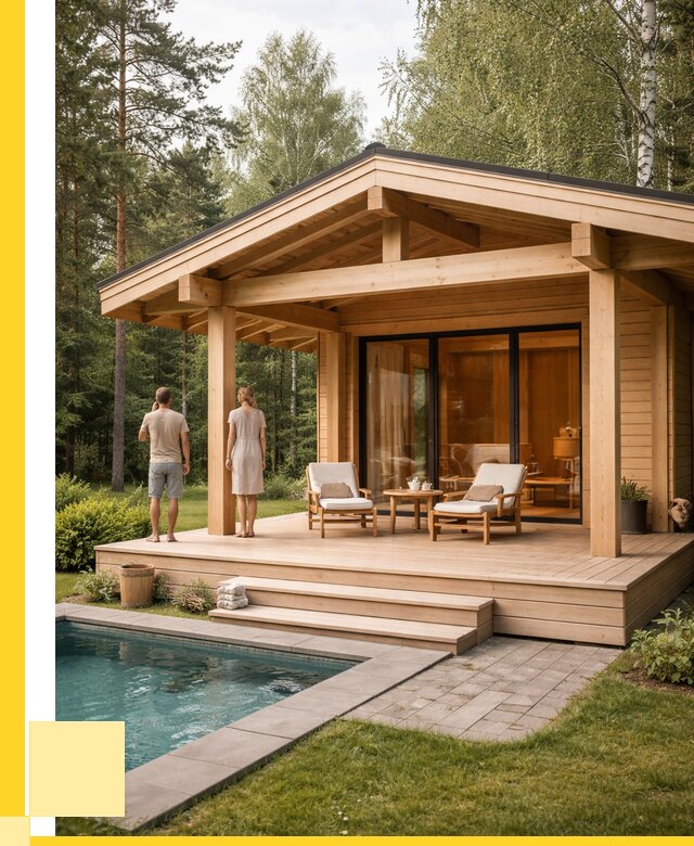 Бани с террасой под ключ в Красноярске от 609600 р. | ЭриданКрс