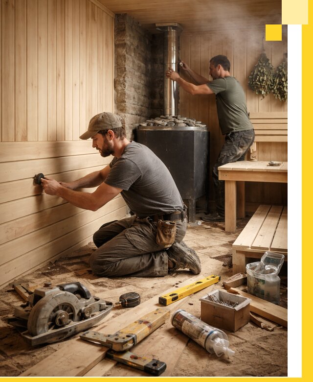 Полное строительство и оснащение парных под ключ в Красноярске