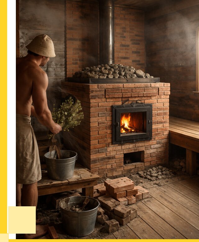 Кирпичные банные печи в Красноярске от 91440 р. | ЭриданКрс