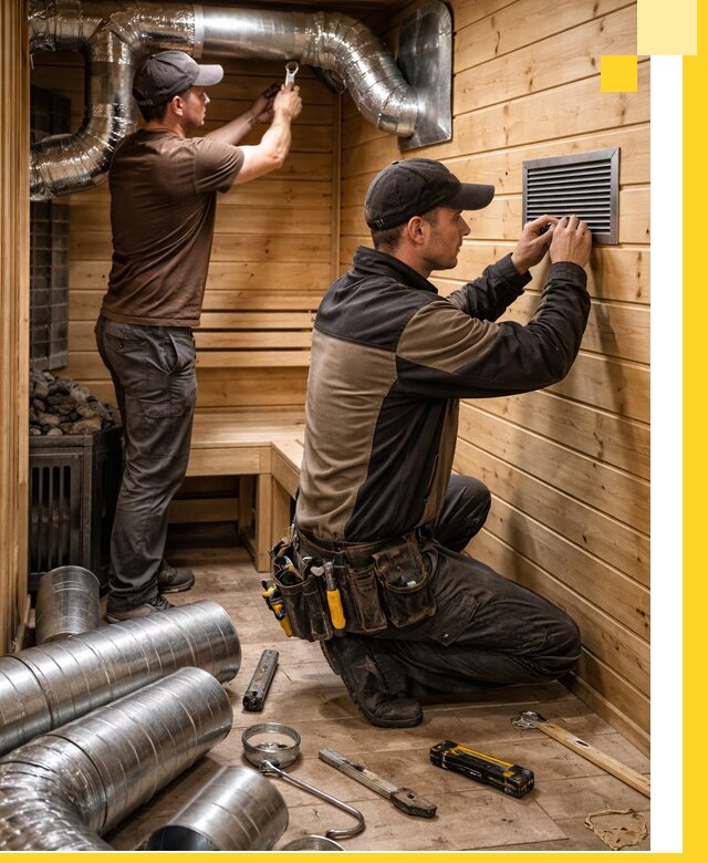 Проектирование и монтаж вентиляции бани в Красноярске под ключ