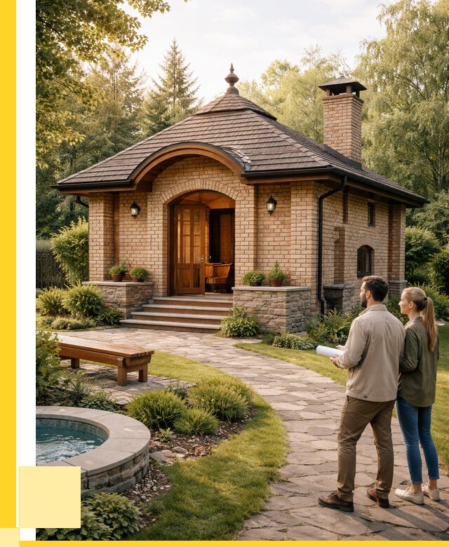 Проект кирпичной бани в Красноярске от 30480 р. | ЭриданКрс