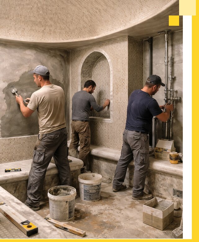 Профессиональный монтаж хамамов под ключ в Красноярске с гарантией