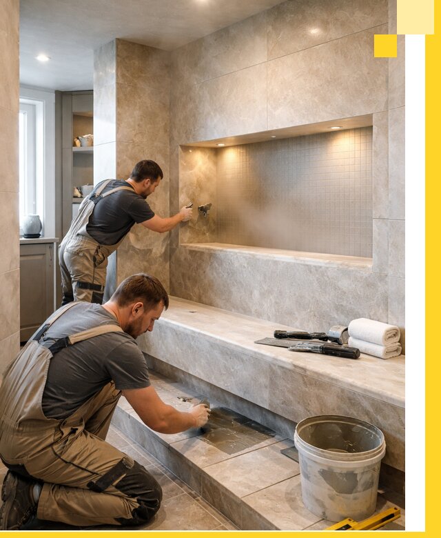 Профессиональное строительство хамама в квартире в Красноярске