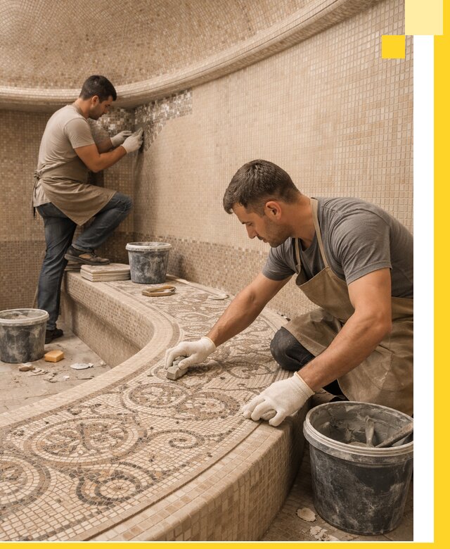 Плитка для хамама в Красноярске, укладка, подбор и поставка