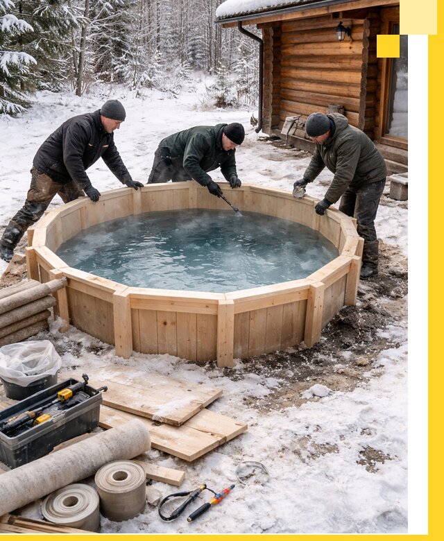 Изготовление и установка ледяных купелей под ключ в Красноярске